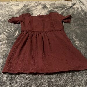Abercrombie & Fitch Burgundy Casual Dress